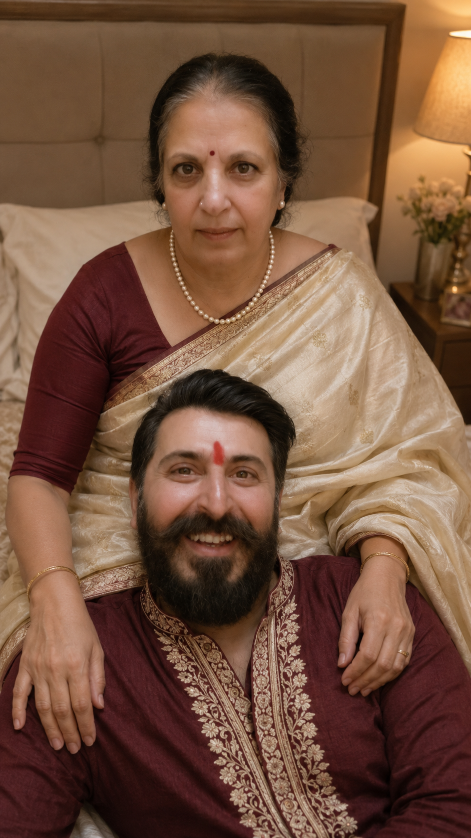 Maa Sarla with Kapil — The living blessing